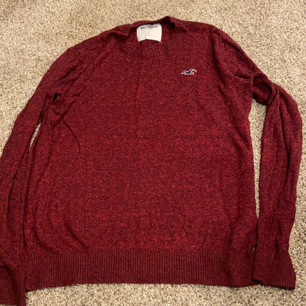 Small Red Hollister Crewneck Sweater
